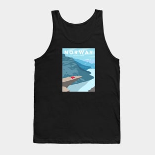 Trolltunga, Norway Travel Poster Tank Top